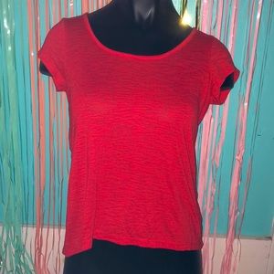Blood Red women’s top with layered back pattern